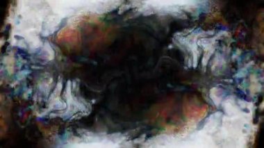 Soyut hareket arkaplanı renkli parçacıklar parlıyor. Kusursuz 4K döngü videosu.