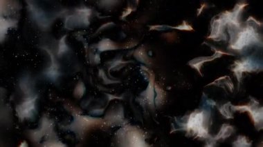 Soyut hareket arkaplanı renkli parçacıklar parlıyor. Kusursuz 4K döngü videosu.