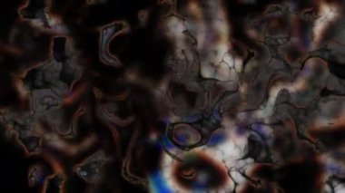 Soyut hareket arkaplanı renkli parçacıklar parlıyor. Kusursuz 4K döngü videosu.
