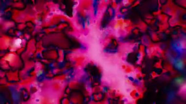 Soyut hareket arkaplanı renkli parçacıklar parlıyor. Kusursuz 4K döngü videosu.