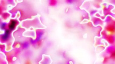 Soyut hareket arkaplanı renkli parçacıklar parlıyor. Kusursuz 4K döngü videosu.