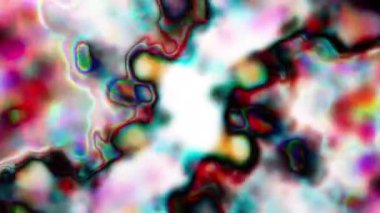 Soyut hareket arkaplanı renkli parçacıklar parlıyor. Kusursuz 4K döngü videosu.