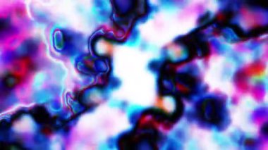 Soyut hareket arkaplanı renkli parçacıklar parlıyor. Kusursuz 4K döngü videosu.