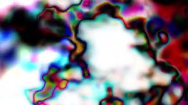 Soyut hareket arkaplanı renkli parçacıklar parlıyor. Kusursuz 4K döngü videosu.