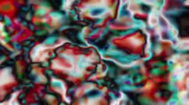 Soyut hareket arkaplanı renkli parçacıklar parlıyor. Kusursuz 4K döngü videosu.