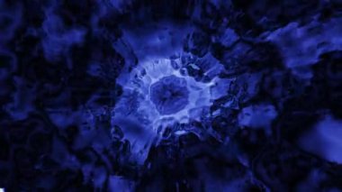 Soyut hareket arkaplanı renkli parçacıklar parlıyor. Kusursuz 4K döngü videosu.