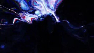 Soyut hareket arkaplanı renkli parçacıklar parlıyor. Kusursuz 4K döngü videosu.