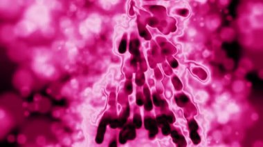 Soyut hareket arkaplanı renkli parçacıklar parlıyor. Kusursuz 4K döngü videosu.