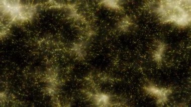 Soyut hareket arkaplanı renkli parçacıklar parlıyor. Kusursuz 4K döngü videosu.