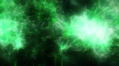 Soyut hareket arkaplanı renkli parçacıklar parlıyor. Kusursuz 4K döngü videosu.