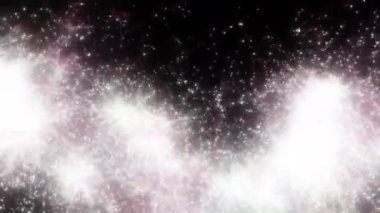 Soyut hareket arkaplanı renkli parçacıklar parlıyor. Kusursuz 4K döngü videosu.