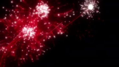 Soyut hareket arkaplanı renkli parçacıklar parlıyor. Kusursuz 4K döngü videosu.