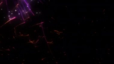 Soyut hareket arkaplanı renkli parçacıklar parlıyor. Kusursuz 4K döngü videosu.
