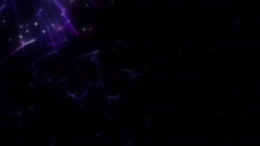 Soyut hareket arkaplanı renkli parçacıklar parlıyor. Kusursuz 4K döngü videosu.