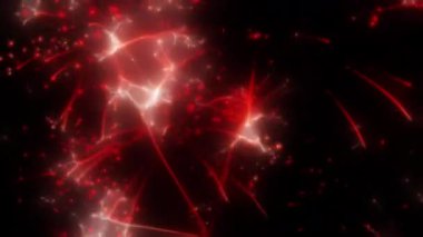 Soyut hareket arkaplanı renkli parçacıklar parlıyor. Kusursuz 4K döngü videosu.