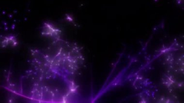 Soyut hareket arkaplanı renkli parçacıklar parlıyor. Kusursuz 4K döngü videosu.