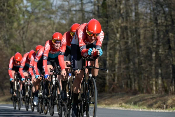 Dampierre Burly France March 2023 View Cyclist Team Lotto Dstny — Stock Photo, Image