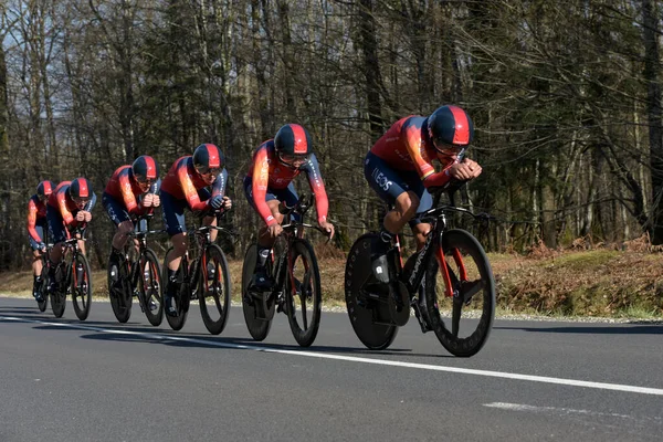 March 2023 View Cyclist Team Ineos Grenadiers Team Time Trial — Stock Photo, Image