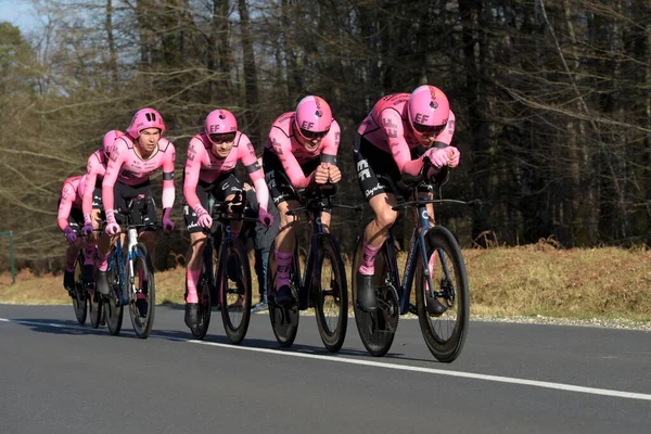 March 2023 View Cyclist Team Education Easypost Team Time Trial — Stock Photo, Image