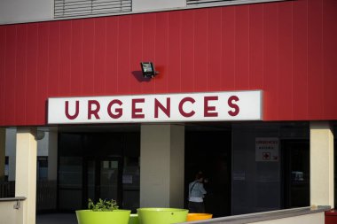 Fransa 'daki Melun hastanesinin acil servis manzarası