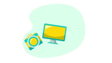 Sosyal medya animasyon videosunun 2d simgesi