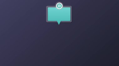 Boş bilgi şablonu animasyon kısa video 5 gradyan renk