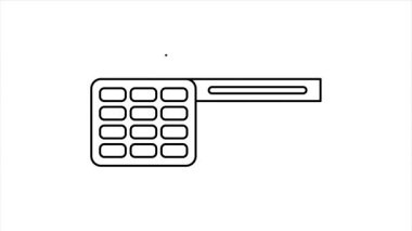 2D Çizgi Sanat Animasyonu: El Basma ve Nakit Dağıtımı ile ATM Makinesi