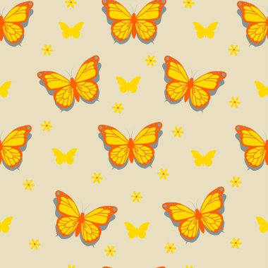 Sarılı kelebeklerle kusursuz bir yaz şablonu