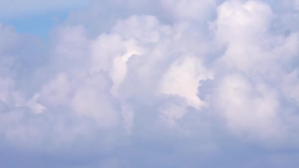 Cinematic Timelapse Footage White Fluffy Cumulus Clouds Puffing Dissipating Beautiful — Stock Video