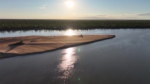 Güzel Telegraph Havuzları Üzerinde Hava Sineması Çekimi Kimberley Timsah Ayak — Stok video