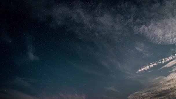 Hızlandırılmış Gece Gökyüzünde Yıldız Daireler — Stok video