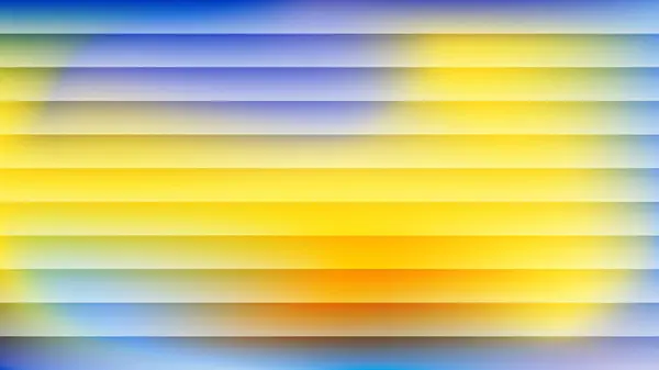 stock image Neon blue yellow reeded glass 3D background. Glassmorphism colorful transparent ribbed glass, horizontal stripes texture.