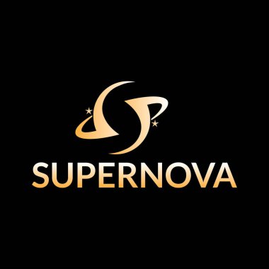 A stunning Supernova logo representing cosmic energy, explosion, and brilliance. Perfect for space, science, tech, and futuristic brands seeking a bold and dynamic identity. clipart