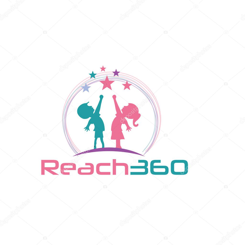 This Children Growth logo symbolizes development, care, and joy. Ideal for educational centers, pediatric clinics, or kids brands, it reflects nurturing, learning, and healthy childhood growth.
