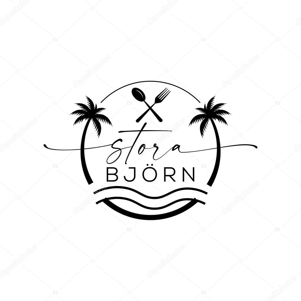 The Seaside Restaurant Logo captures coastal charm with elegant, ocean-inspired elements, and is perfect for seafood spots, beachside eateries, or waterfront dining experiences and hospitality brands.