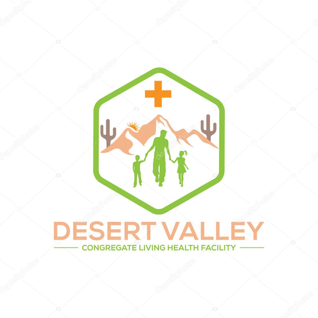 The Desert Valley logo combines natural beauty with rugged elegance, ideal for outdoor brands, resorts, real estate, or eco-tourism. It reflects warmth, adventure, and strong regional identity.