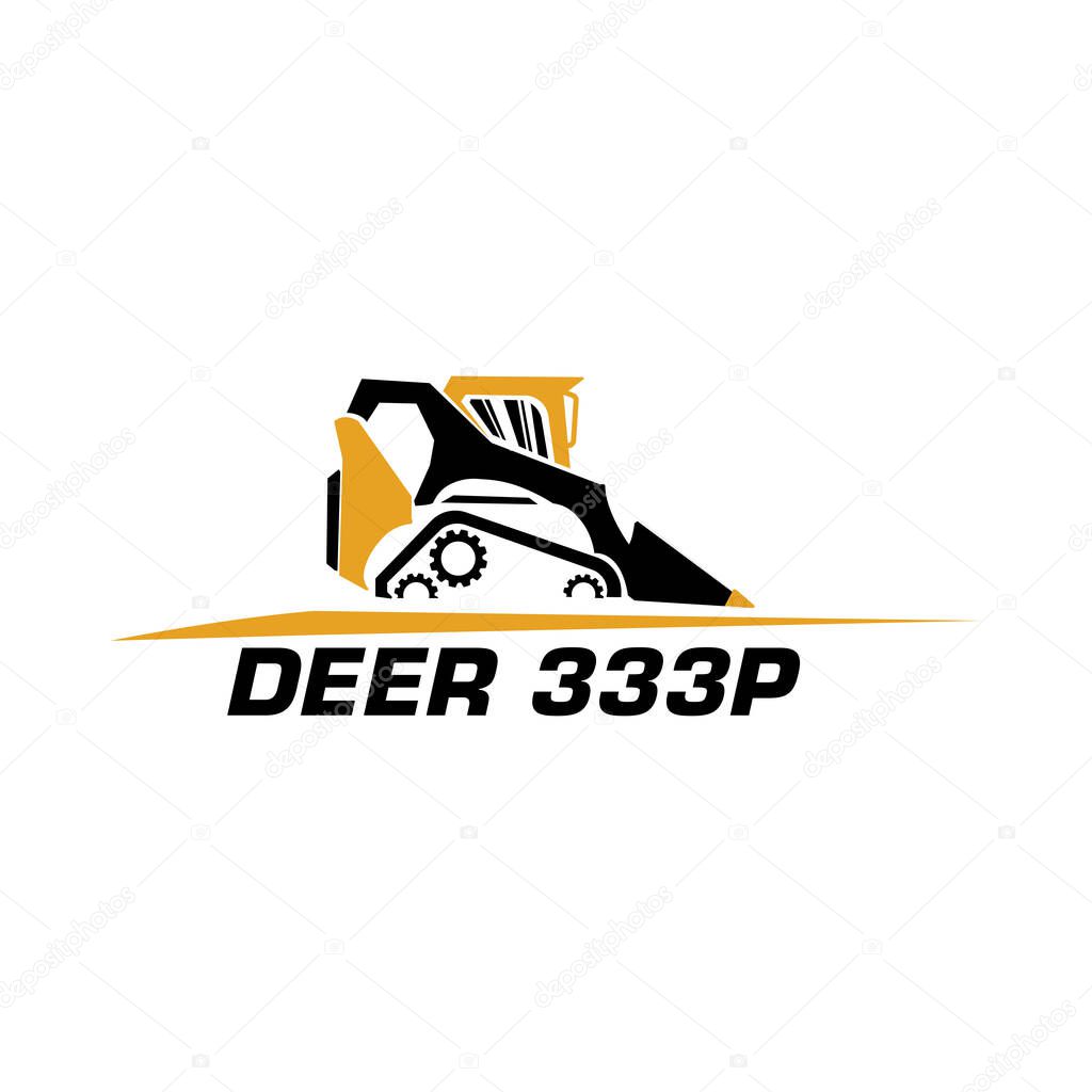 The Heavy Machinery Logo features a rugged and bold design that represents power, durability, and reliability, ideal for construction, industrial, equipment rental, or engineering businesses.
