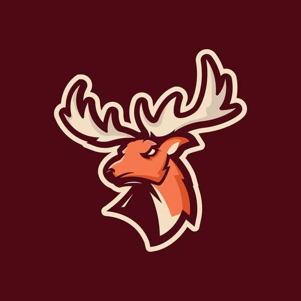 Deer Port Logo Design Illustration Vektor — Stock vektor