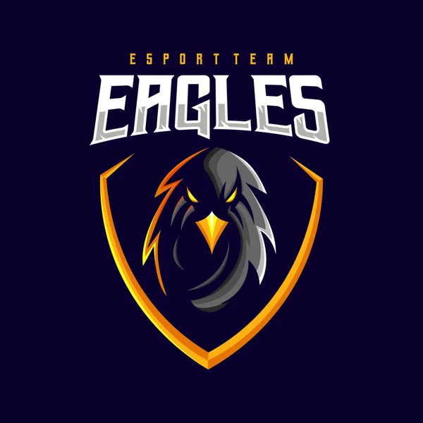 Eagle Esport Maskotka Logo Projekt Ilustracja Wektor — Wektor stockowy