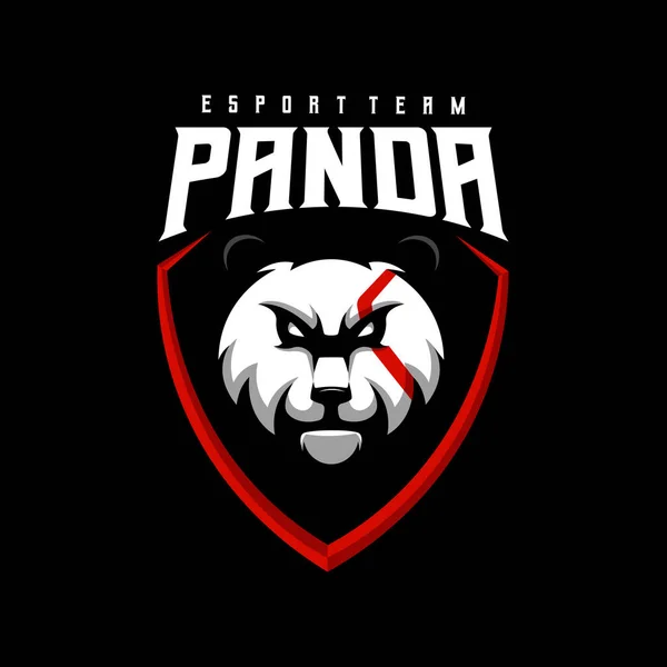 Panda Esport Logo Design Vector Team Sports Gaming — Stock Vector