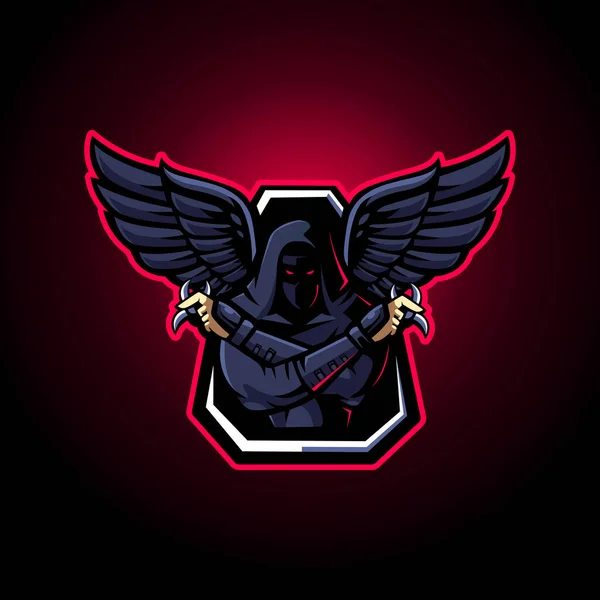 Logo Esport Ninja Foncé — Image vectorielle