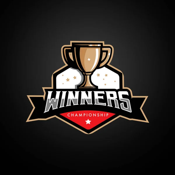 Дизайн Логотипу Trophy Esport Чемпіонат Переможців Спорту Ігор — стоковий вектор