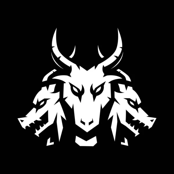 Tre Dragons Logo Design Illustration Vektor — Stock vektor