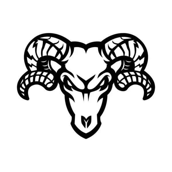 Ram Esports Logo Design Illustration Vector — Stock Vector