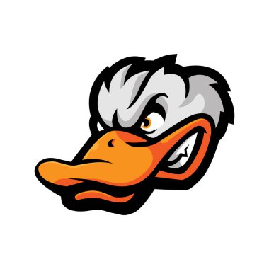 Duck head logo for sport or esport team. Ducks illustration design vector for gaming logos, badge, emblem, apparel, merchandise