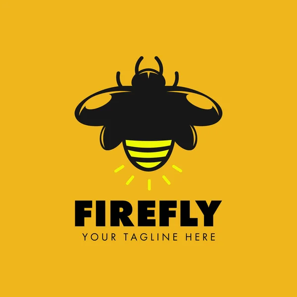 Firefly Logo Tasarım Vektörü Ateş Böcekleri Simgesi Modern Minimalist — Stok Vektör