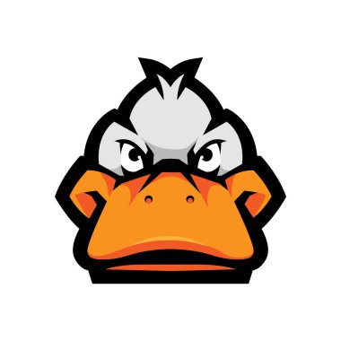 Duck head logo for sport or esport team. Ducks illustration design vector for gaming logos, badge, emblem, apparel, merchandise