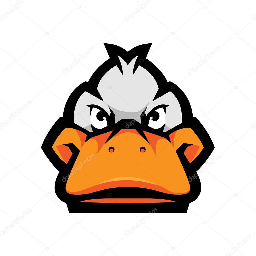 Duck head logo for sport or esport team. Ducks illustration design vector for gaming logos, badge, emblem, apparel, merchandise