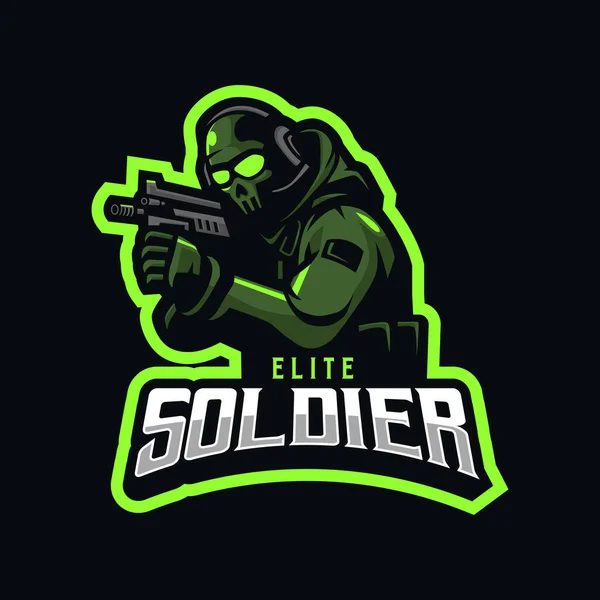Logo Esport Soldat Pour Votre Équipe — Image vectorielle
