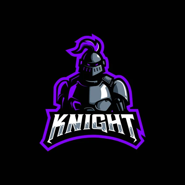 stock vector Knight esport logo for team sport and gaming